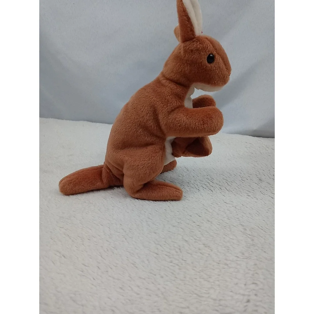 VTG Original Ty Beanie Baby Pouch The Kangaroo & Joey 1996 Stuffed Animal Plush‎